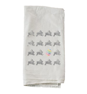 Gray Bunnies With Easter Egg Towel